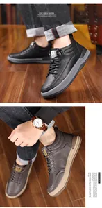 Detailansicht der Winterstiefel mit wasserfestem Leder und dicker rutschfester Sohle