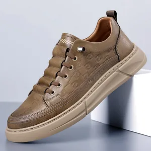 Ανδρικά Casual Παπούτσια Skate Δέρμα Μικροϊνών Ρετρό Slip On Μαλακή Σόλα Αδιάβροχα Sneakers Πεζοπορίας για Άνδρες Καθημερινά