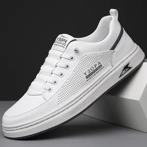 Men's Casual Board Shoes 2026 Summer New Versatile Trendy Slip-On White Shoes Hollow Out Breathable Sports Casual Sneakers