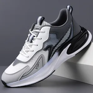Herren Chunky Sneakers Atmungsaktives Mesh Rutschfeste Sportschuhe Dämpfung Laufen Freizeit Wanderschuhe Farbblock Design