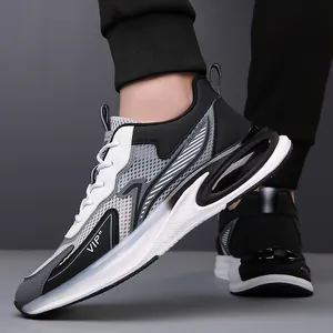Atmungsaktive Mesh-Dad-Sneaker für Herren mit dicker Dämpfungssohle im Trikolore-Design