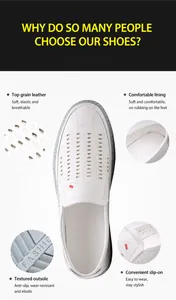Gros plan de mocassins en cuir blanc ajouré avec tissage respirant et semelle gomme
