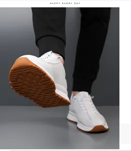 Detail shot of men winter sneakers with non-slip brown gum rubber outsole for traction