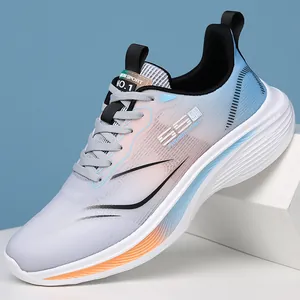 Chaussures de Course en Mesh Respirant pour Hommes Légères Amortissantes Sneakers Sport Décontractées Antidérapant