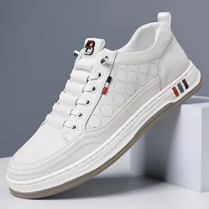 Herren Mode Lässig Skateschuhe Mikrofaser Kunstleder Geprägte Sneakers Atmungsaktiv Verschleißfest Low Top Wanderschuhe