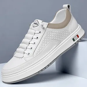 Men's Casual Microfiber Leather Board Shoes Breathable Non-slip Low Top Slip On Solid Color Fashion Sneakers For Daily Wear Men