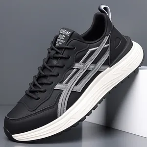 Baskets de Sport Décontractées à la Mode pour Hommes Chaussures Dad Rétro Respirantes Antidérapantes avec Cuir Synthétique Semelle PVC