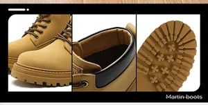 Detailansicht der weizenfarbenen Nubukleder-Boots mit Kontrastnähten und rutschfester Sohle