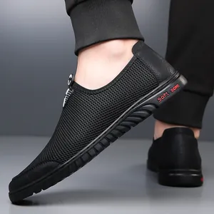 Ademende mesh instapsneakers voor heren met zachte zool voor comfortabel wandelen