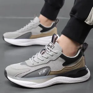Baskets en mesh respirant pour hommes avec semelles chunky et design color-block