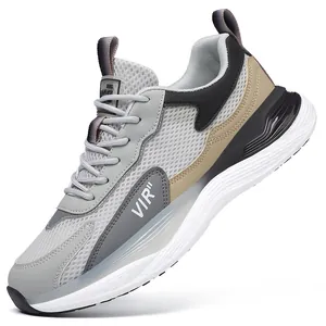 Chaussures de sport légères en mesh gris pour hommes avec design élégant VIR