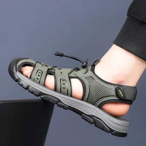 Sandalias deportivas para hombre con punta cerrada transpirable y suela gruesa antideslizante