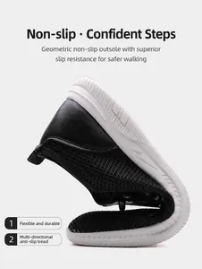 Gros plan sur la semelle flexible antidérapante des baskets en maille pour hommes