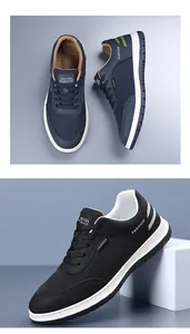 Close-up of breathable mesh upper and durable white sole on men's sport sneakers
