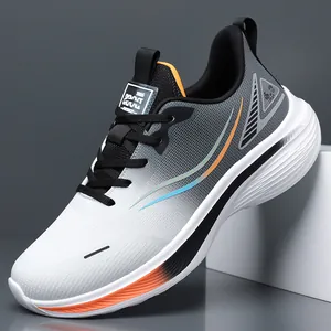 Men Breathable Mesh Running Shoes Casual Lightweight Sneakers Non-Slip Thick Sole Sport Shoes For Walking Jogging Daily Wear