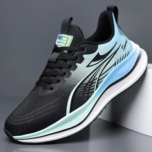 Scarpe da Corsa Sportive Casual da Uomo in Pelle e Rete Traspiranti con Suola Spessa Sneakers Atletiche Antiscivolo