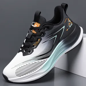 Men's Waterproof Lightweight Running Shoes Breathable Mesh Synthetic Leather Sneakers Soft Sole Casual Sport Shoes For Teens