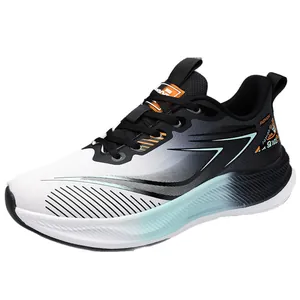 Waterproof leather running shoes for men with lightweight non-slip soft soles
