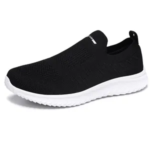 Zapatillas deportivas sin cordones de malla transpirable para hombre con suela EVA ligera