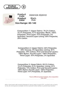 Detailed fabric composition and care guide for girls mesh dress in pink and black