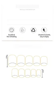 Size chart for press-on nails showing 10 different widths from 8mm to 17mm