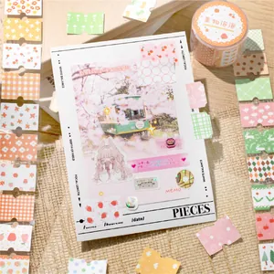 Twilight floral washi tape and PET sticker set for DIY scrapbooking and journal collage