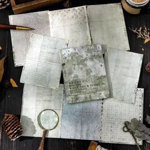 Retro DIY scrapbook paper set with vintage textures and motivational quotes for journaling