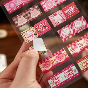 Adesivi giapponesi con dolci e gatti per decorazioni scrapbooking e fai-da-te