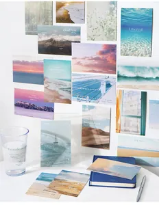 Cartes postales artistiques avec paysages naturels et citations pour décor mural
