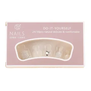Pink toe nail kit with glitter butterfly designs and 24-30 pieces in retail packaging