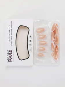 Detailed set of French tip press-on nails with 3D ripple texture and white almond shapes