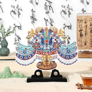 Décoration de puzzle 2.5D de couronne de phénix traditionnelle chinoise avec support