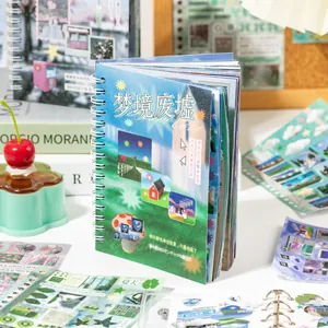Carnet à spirales avec couverture Dreamcore bleue pour scrapbooking et décoration