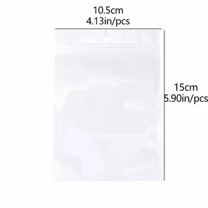 Transparent PE jewelry packaging bag with 10.5x15cm dimensions and hang hole