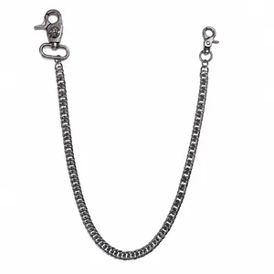 Détail chaîne de taille punk gris métal avec crâne, chaîne en alliage de 52cm