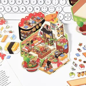 3D Japanse sushi-winkel stickers op mechanisch toetsenbord voor scrapbooking decor