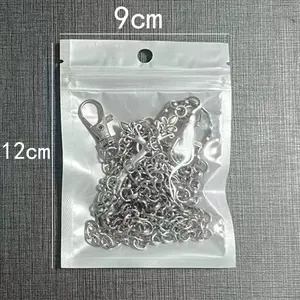 Silver punk hip-hop wallet chain with cross pendants in a 12cm plastic packaging bag