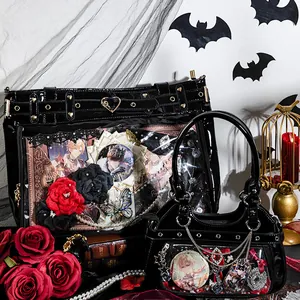 Gothic Dark Ita Bag DIY Decoratie Materiaalpakket Vintage Barok Scrapbooking Benodigdheden Set Met Kant Veren Metalen Kruis Voor Anime Craft