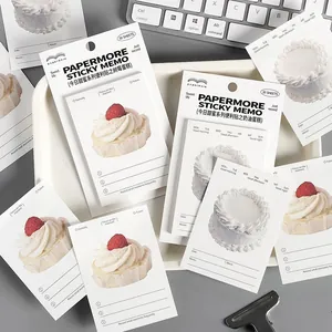 PaperMore dessert serie zelfklevende memo's met taartontwerp op bureau