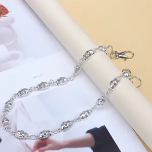 Silberne Totenkopf-Hosenkette mit Karabiner für Punk-Rock Street-Fashion-Accessoires