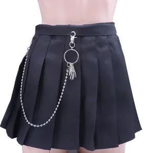Punk Rock Squelette Main Pendentif Pantalon Chaîne Métal Boule Chaîne Hip Hop Taille Chaîne Pour Fête Halloween