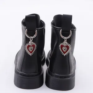 Gothic Evil Eye Heart Shoe Buckle Martin Boots Heel Pendant Alloy Rose Sacred Heart Shoe Decoration Accessory For Party