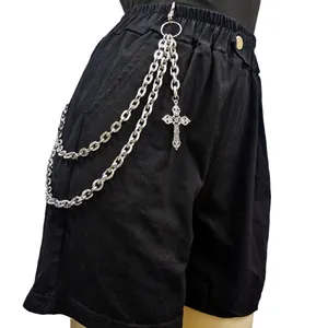 Punk Hip Hop Metal Waist Chain Unisex Streetwear Multi Layer Pants Chain Body Jewelry Punk Rock Street Style Accessory
