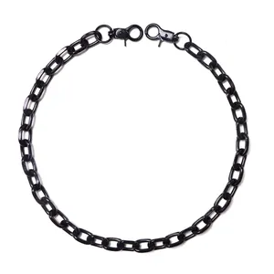 Hip hop style chunky black dual-ended lobster clasp trousers chain and waist link