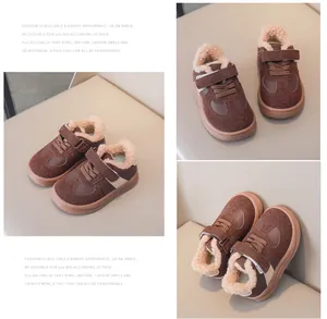 Dettaglio di sneaker invernali per bambini con fodera in pile e suola in gomma antiscivolo