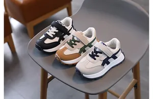 Three pairs of vintage children's sneakers with breathable mesh and velcro straps