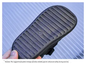 Detail of size 23 non-slip rubber sole for children sandals with grip patterns