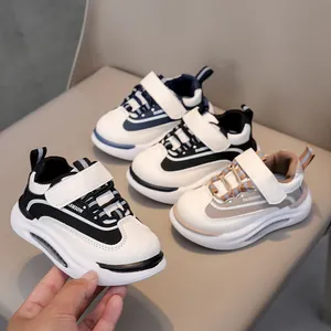 Sneakers Chunky di Moda per Bambini Scarpe Sportive Traspiranti in Pelle Microfibra Con Chiusura in Velcro per Bambini Ragazzi Ragazze Scarpe Casual Antiscivolo