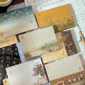 Vintage Chinesischer Stil Berühmte Malerei Notizblock Landschaft Kunst Schreibpapier Für Journaling DIY Dekoration Scrapbooking Schreibwaren