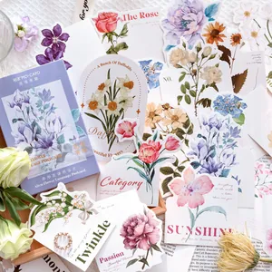 Vintage Botanical Floral Irregular Postcards Boxed Cardstock Greeting Cards For Message Home Decor Stationery Art Gift